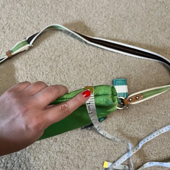 Coach Swingpack, Green Satin - Picture 11 of 11